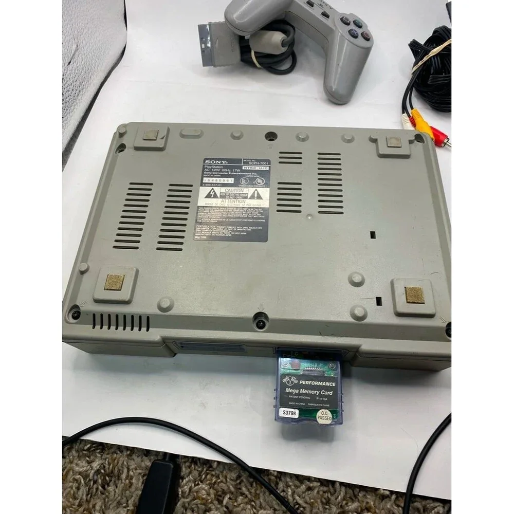 Sony Playstation PS1 SCPH-7001 Console System Bundle + Controller Tested PSOne